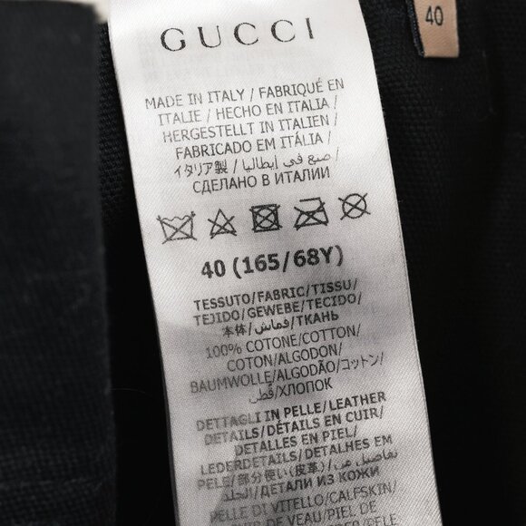 Gucci Black Cotton-Twill Zip-Detail Pants - Picture 12 of 16